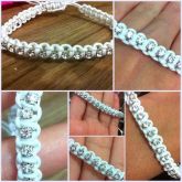 Pulseira Branca Brilhante